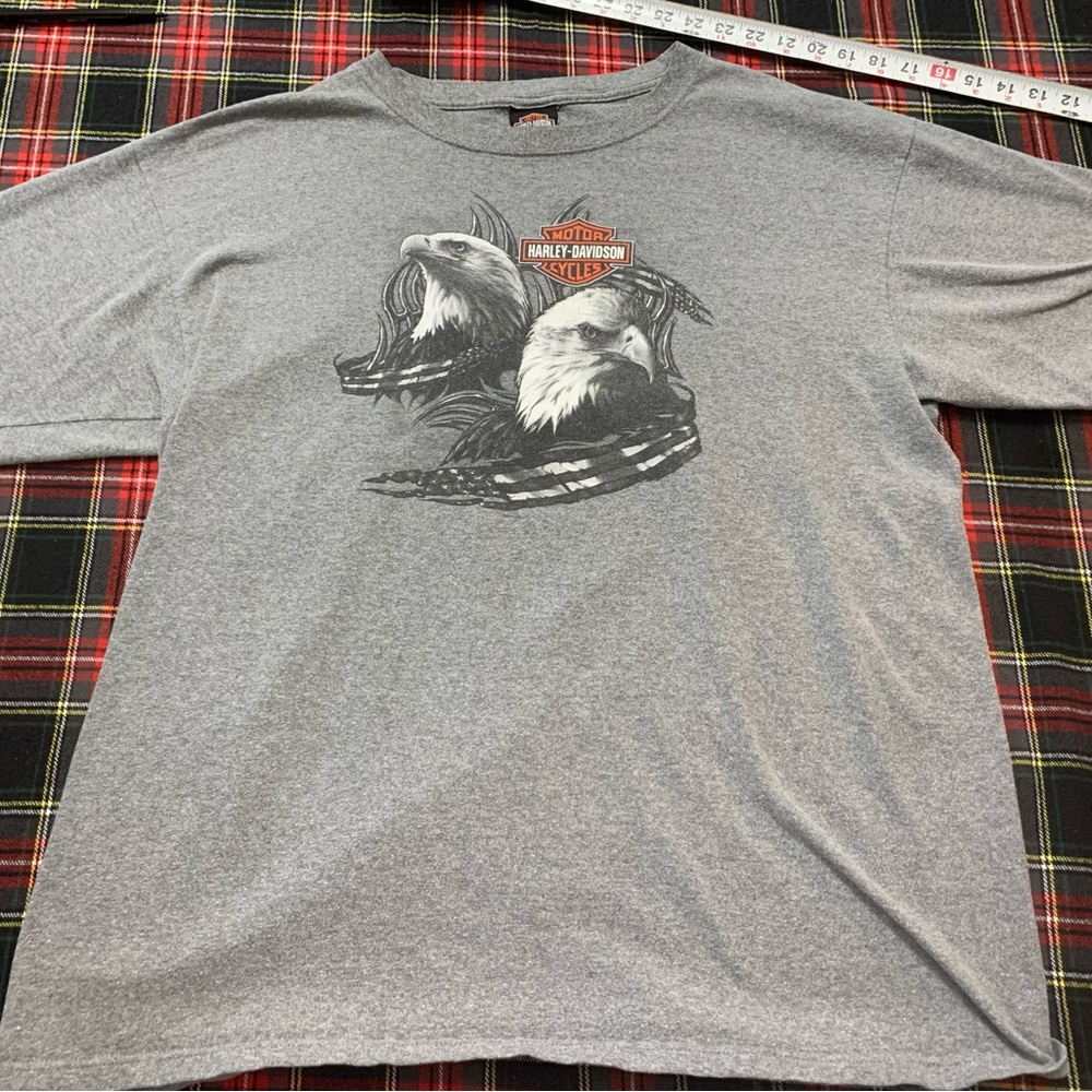 Harley Davidson Motorcycles Bald Eagle American Flag T Shirt Mens Size XL
